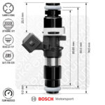 Nuke Performance Bosch injector 1462cc, 65mm (EV14L), 6pcs flow matched
