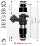 Nuke Performance Bosch injector 1200cc, 65mm (EV14L), 8pcs flow matched