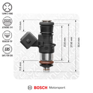 Nuke Performance Bosch injector 1462cc, 38mm (EV14K), 5pcs flow matched