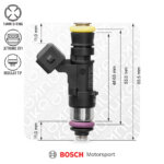 Nuke Performance Bosch injector 2200cc NGI2, 53mm (EV14S), 4pcs flow matched