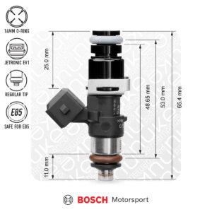 Nuke Performance Bosch injector 1462cc, 53mm (EV14S), 4pcs flow matched