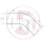 Wagner Tuning Ø80mm (3,15) silikonska cijev 45° koljeno black