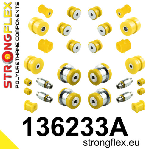 Strongflex complete polyurethane suspension bush kit SPORT for SAAB 9-5 YS3E