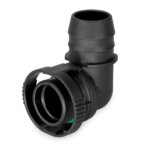 Nuke Performance BQL 22 Male to Convoluted hose, 90 Degree