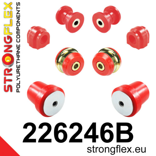 Strongflex front suspension and rear beam bush kit for AUDI Q2 GA / SEAT Ateca KH