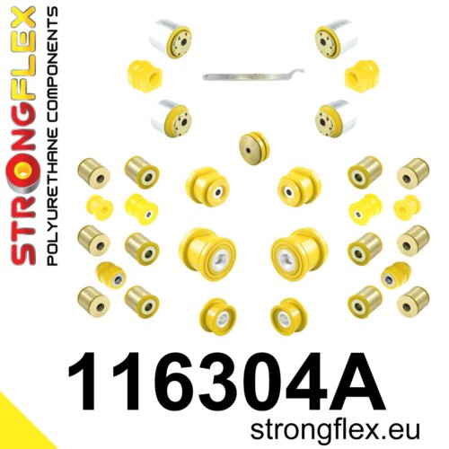Strongflex complete polyurethane suspension bush kit SPORT for MERCEDES-BENZ CLK W209 / MERCEDES-BENZ C-CLASS 203