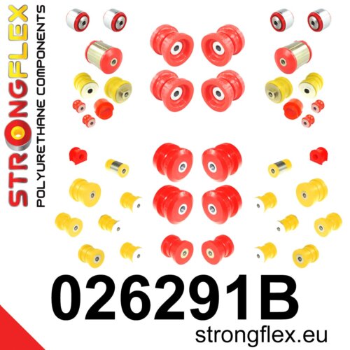 Strongflex complete polyurethane suspension bush kit for AUDI A4 B5