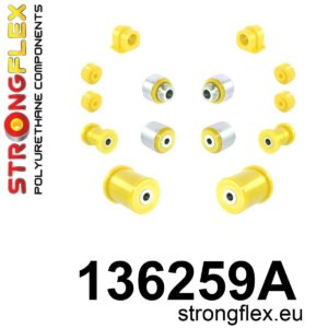 Strongflex Cjeloviti komplet čahura ovjesa SPORT za SAAB 9-3 YS3D / SAAB 900