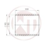 Wagner Tuning Ø80mm (3,15) silicone connector straight black
