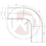 Wagner Tuning Ø63.5mm (2,5) silicone hose 90° bend black
