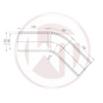 Wagner Tuning Ø55mm silikonska cijev 45° koljeno black