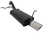 Novus sports exhaust for Ford Fiesta MK7 JA8 1.25 / 1.4 / TDCI 1x90mm SR-Design