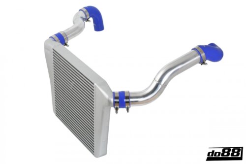 do88 intercooler and hose kit for Volvo 740/940 Turbo 1981-98, blue hoses