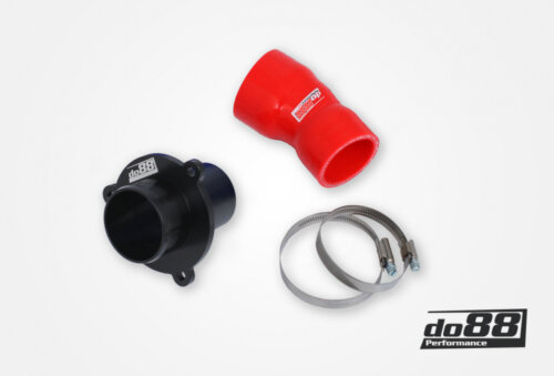 do88 VAG 1.8/2.0 TSI (MQB) Turbo Muffler Delete, OEM Pressure pipes, Red hose