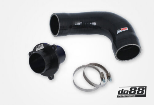 VAG 1.8 2.0 TSI (MQB) Turbo Muffler Delete, do88 TR-340, Black hoses