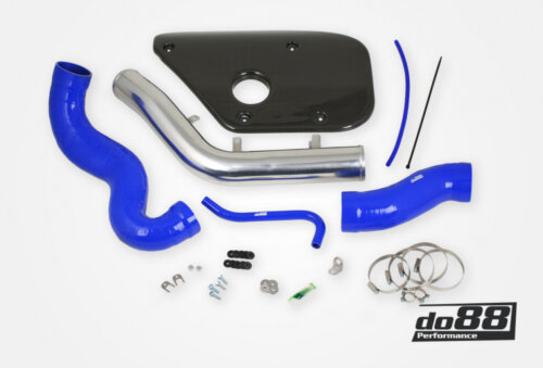 do88 Volvo S60 V60 V70 T6 Inlet pipe, Blue hoses, Carbon fiber cover