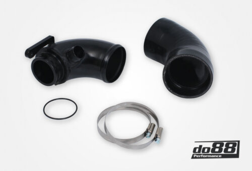 VAG 1.8/2.0 TSI (MQB) Turbo inletpipe, Black hose, OEM Turbo, do88 Airbox