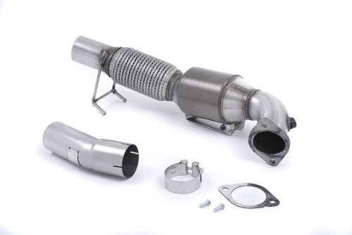 Milltek large-bore downpipe and high-flow sports catalyst for FORD FOCUS MK3