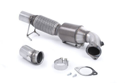 Milltek large-bore downpipe and high-flow sports catalyst for FORD FOCUS MK3