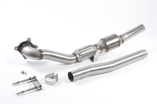 Milltek large-bore downpipe and high-flow sports catalyst for SEAT LEON / VW GOLF 1K / VW GOLF 5K