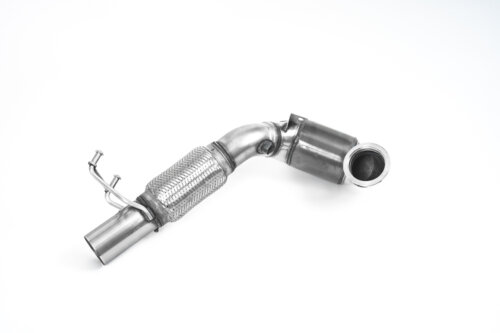 Milltek large-bore downpipe and high-flow sports catalyst for SEAT LEON / VW GOLF MK7.5