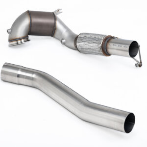 Milltek large-bore downpipe and high-flow sports catalyst for VW GOLF MK8