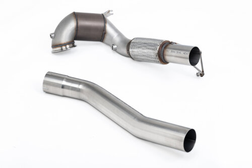 Milltek large-bore downpipe and high-flow sports catalyst for VW GOLF MK8