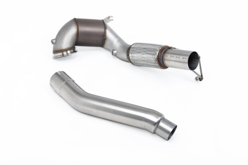 Milltek large-bore downpipe and high-flow sports catalyst for VW GOLF MK8