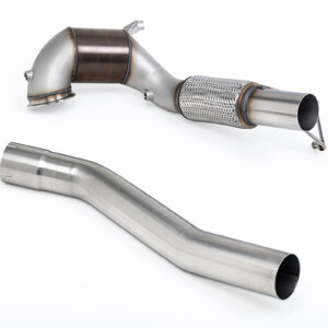 Milltek large-bore downpipe and high-flow sports catalyst for VW GOLF MK8
