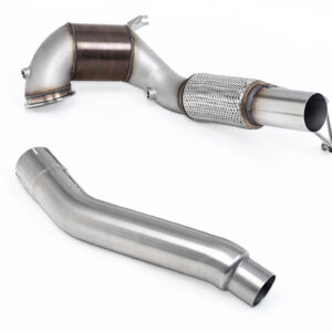 Milltek large-bore downpipe and high-flow sports catalyst for VW GOLF MK8
