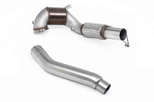 Milltek large-bore downpipe and high-flow sports catalyst for VW GOLF MK8