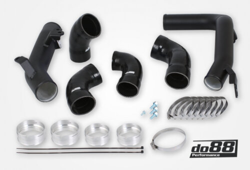 do88 Volvo S60 V60 XC60 V90 S90 XC90 SPA Pressure pipes, Diesel, OEM IC, Black hoses