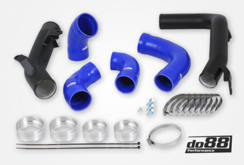 do88 Volvo S60 V60 XC60 V90 S90 XC90 SPA Pressure pipes, T8 Petrol, OEM IC, Blue hoses