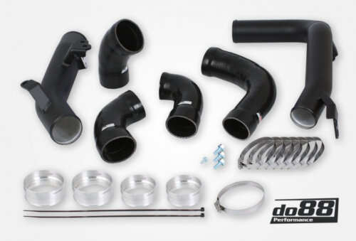 do88 Volvo S60 V60 XC60 V90 S90 XC90 SPA Pressure pipes, T8 Petrol, OEM IC, Black hoses