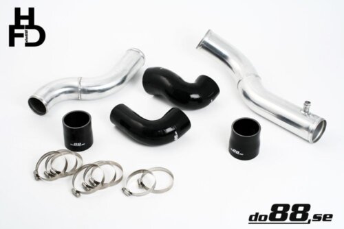 do88 Volvo 7/940 Turbo Top Connection pipe kit ,black hoses ,3'' throttle body