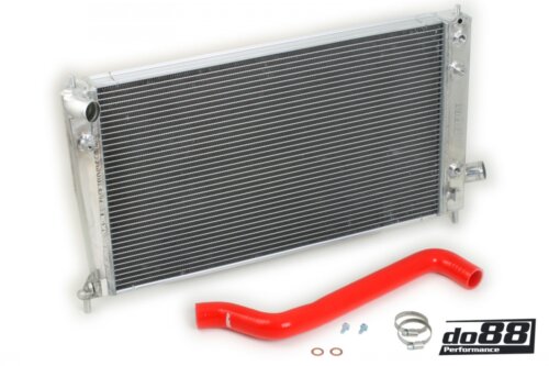 do88 radiator for SAAB 9-5 98-01, red hoses