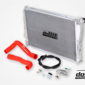 do88 BMW M3 E46 Radiator Aluminum, Red hose