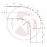 Wagner Tuning Ø80mm (3,15) silicone hose 90° bend black