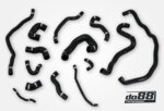 do88 BMW 135i 335i E82 E90 (N54) Coolant hoses Black