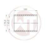Wagner Tuning Ø63,5mm (2,5) silikonsko crijevo, ravno, crno