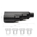 Nuke Performance Gear Knob Cavernous Carbon 40, Matte finish