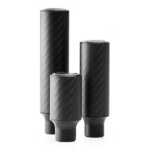 Nuke Performance Gear Knob Cavernous Carbon 40, Matte finish
