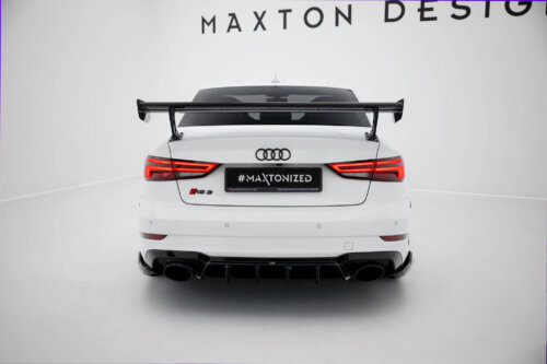 [Carbon] Maxton Carbon Spoiler With External Brackets Uprights za Audi A3 / A3 S-Line / S3 / RS3 Sedan 8V / 8V Facelift
