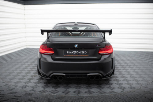 [Carbon] Maxton Carbon Spoiler With External Brackets Uprights for BMW M2 F87 / 2 / 2 M-Pack F22