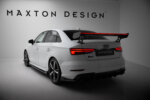 [Carbon] Maxton Carbon Spoiler With External Brackets Uprights + LED za Audi A3 / A3 S-Line / S3 / RS3 Sedan 8V / 8V Facelift