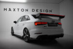 [Carbon] Maxton Carbon Spoiler With External Brackets Uprights + LED za Audi A3 / A3 S-Line / S3 / RS3 Sedan 8V / 8V Facelift