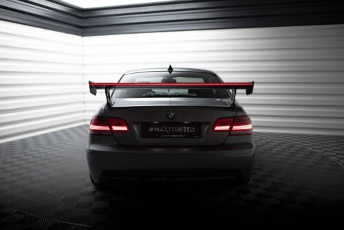 [Carbon] Maxton Carbon Spoiler With External Brackets Uprights + LED for BMW 3 / M3 Coupe E92
