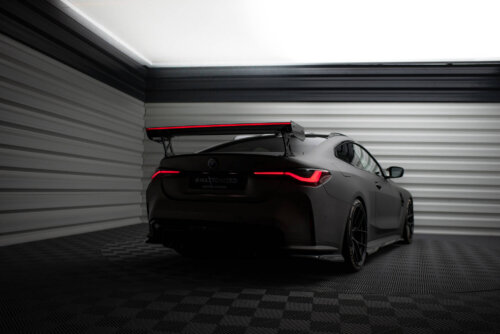 [Carbon] Maxton Carbon Spoiler With External Brackets Uprights + LED za BMW M4 G82 / G82 Facelift / M440i / 4 M-Pack G22 / G22 Facelift