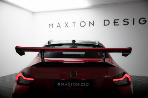 [Carbon] Maxton Carbon Spoiler With Internal Brackets Uprights + LED for BMW M2 G87