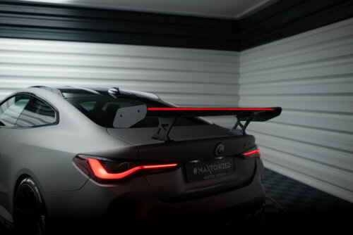 [Carbon] Maxton Carbon Spoiler With Internal Brackets Uprights + LED za BMW M4 G82 / G82 Facelift / M440i / 4 M-Pack G22 / G22 Facelift